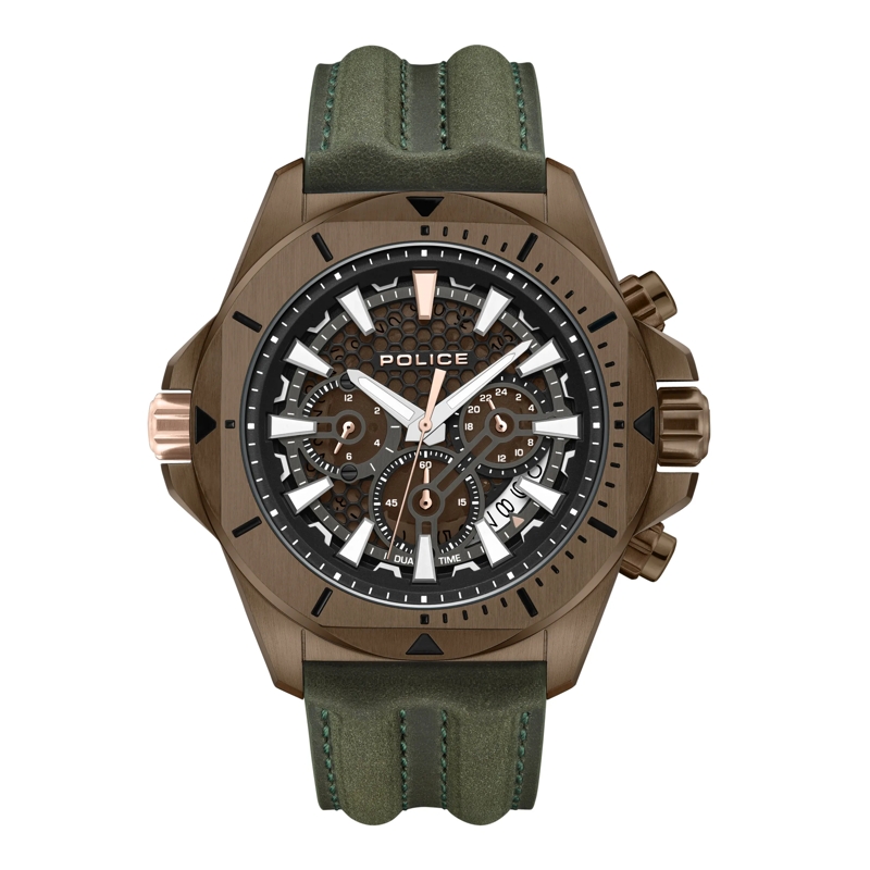 Police Automatikuhr Quarzuhr Electrical braun