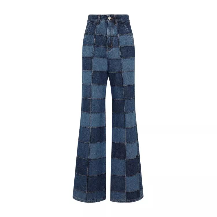 Chloé - Blue Denim Flared Pants - Größe 34 - blue