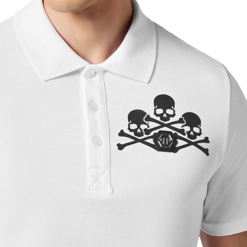 Philipp Plein Top Poloshirt Skull weiss(Image 4)