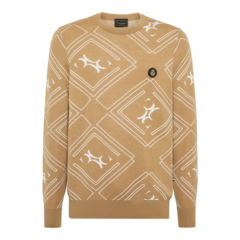 BILLIONAIRE  Pullover Rundhalsausschnitt Ls Love beige