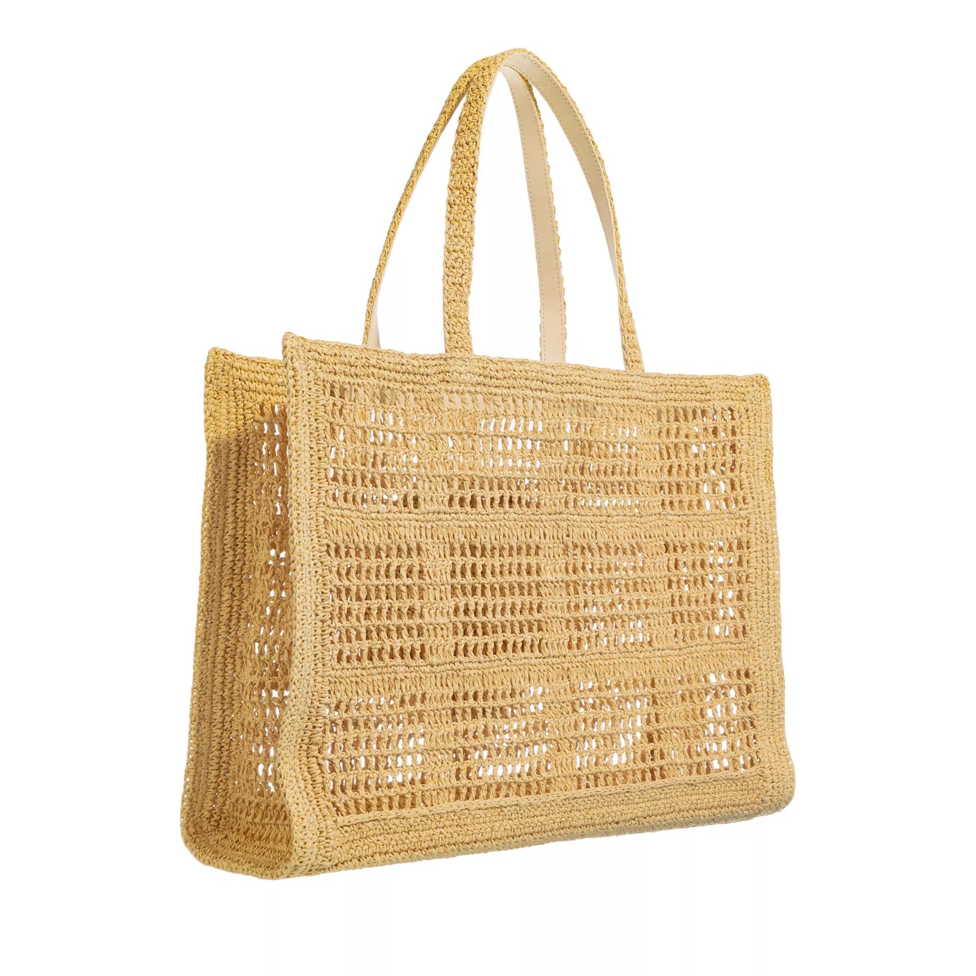 TORY BURCH Totes Ella Hand-Crocheted Large Tote in beige