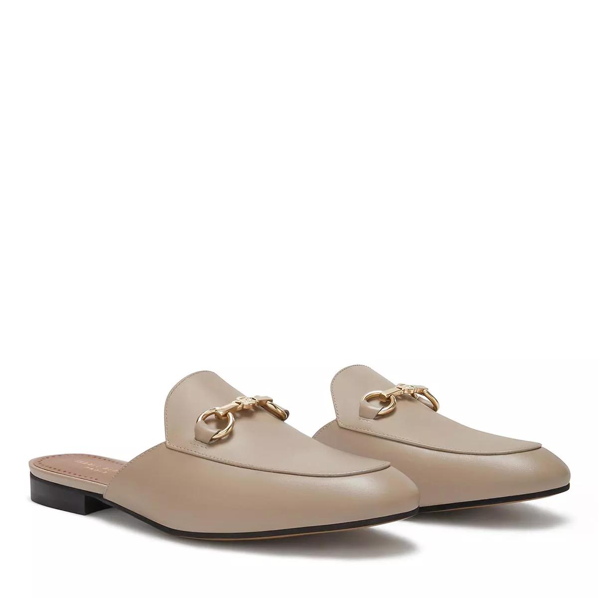 Isabel Bernard Loafers & Ballerinas - Vendôme Fleur calfskin leather slipper loafers - Gr. 39 (EU) - in Taupe - für Damen