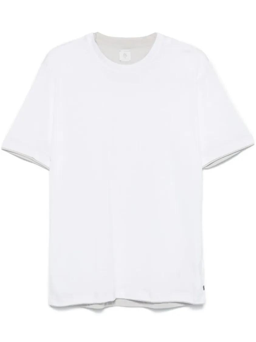 Eleventy - Layered T-Shirt - Größe XXL - weiß