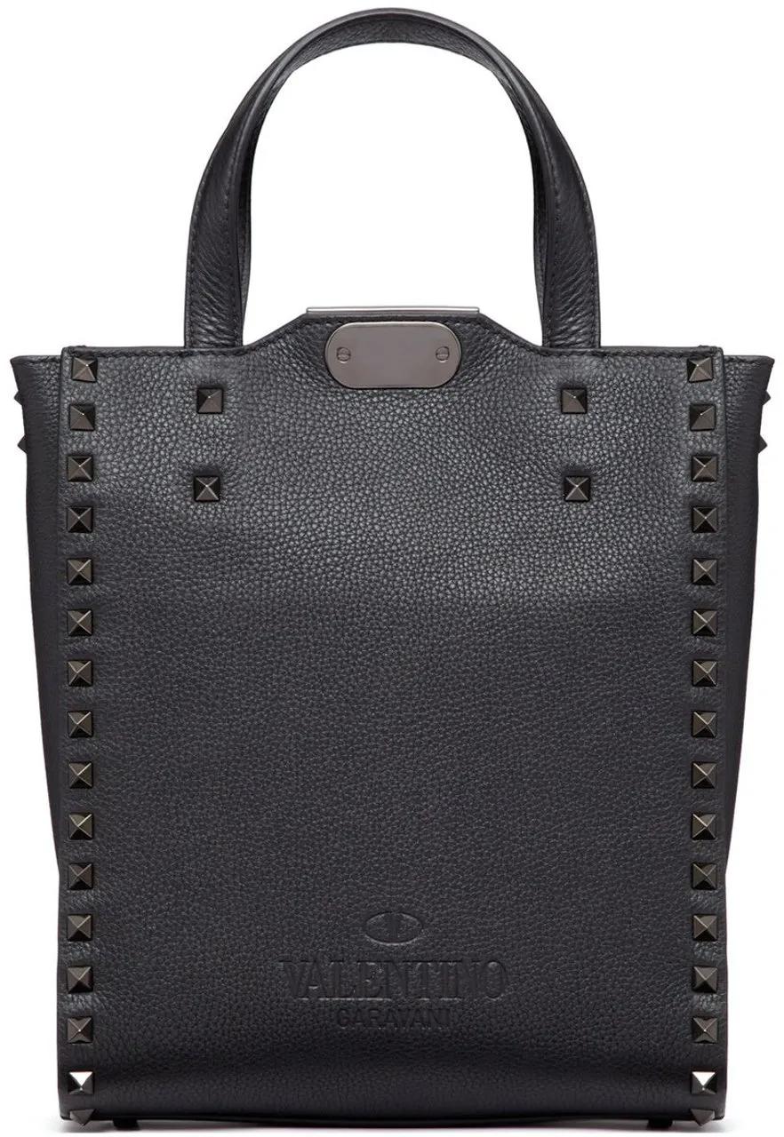 Valentino Garavani Shoppers & Totes Rockstud Shopper Small Tote Bag in zwart