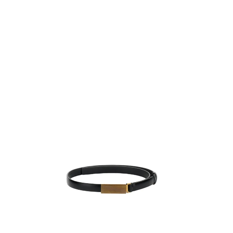Khaite Riem Empire Calf Leather Belt Black