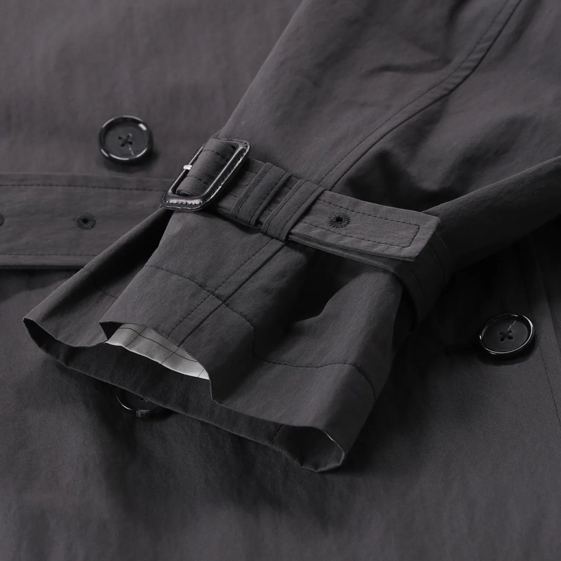 TOTEME Manteau d'hiver Trenchcoat aus Baumwollmix grau(Image 5)