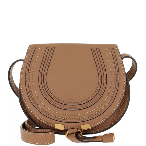 Chloé Marcie Mini Shoulder Bag Leather Nut Saddle Bag