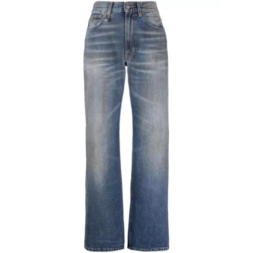 R13 Mid-Rise Straight-Leg Denim Jeans Blue Jeans mit geradem Bein