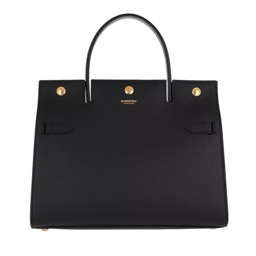 Burberry Small Tote Leather Black Satchel