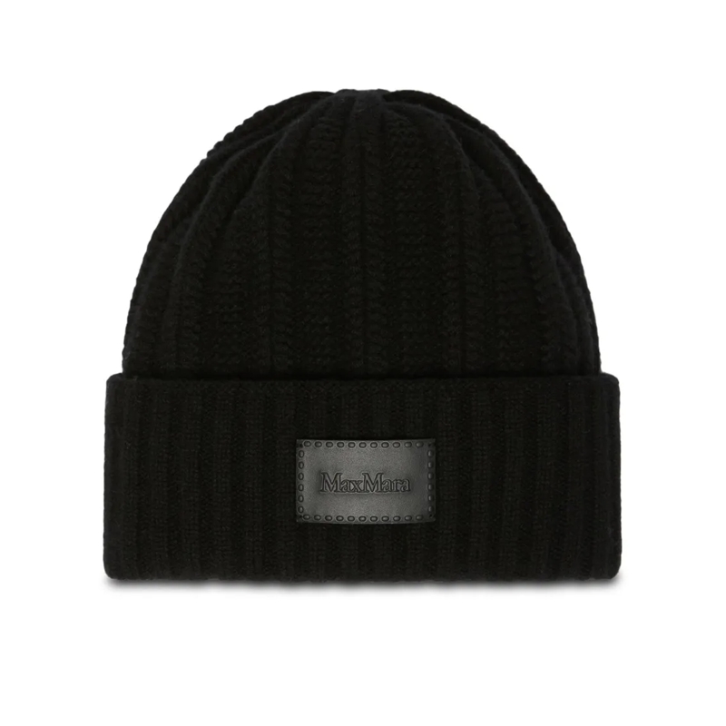 Max Mara Hoed Cashmere Hat With Rounded Crown And Modest Brim Black