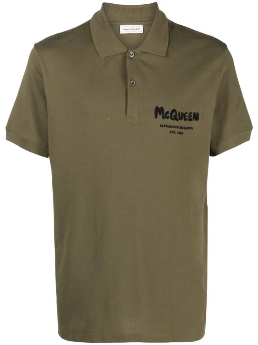 Alexander McQueen - Polo Shirt With Logo - Größe S - grün