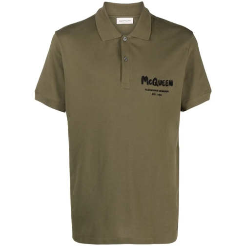 Alexander McQueen Polo Shirt With Logo Green Polohemd