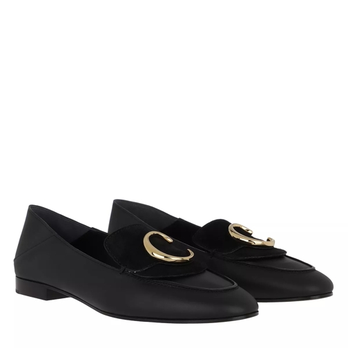 Chloé C Loafers Leather Black Loafer