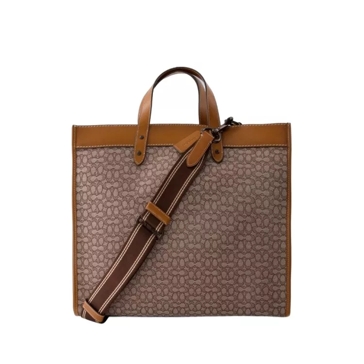 Leather tote coach sale