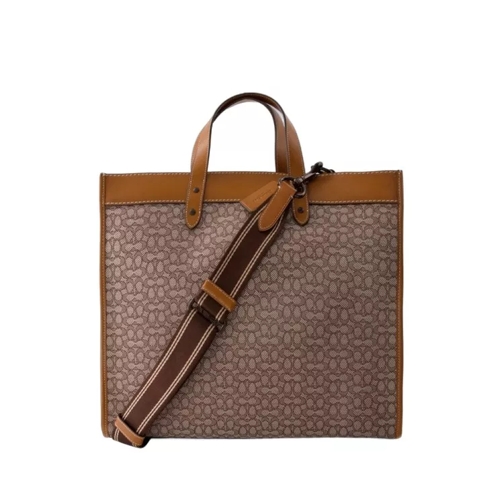 Coach Field 40 Tote Bag - Leather - Cocoa Brown Draagtas