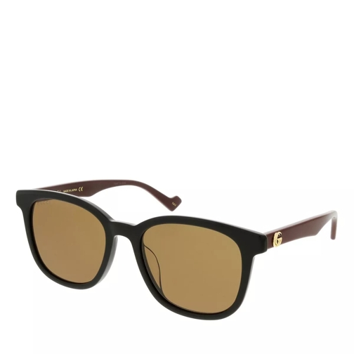 Gucci GG1001SK-002 55 Sunglass Woman Acetate Black-Brown-Brown Sonnenbrille