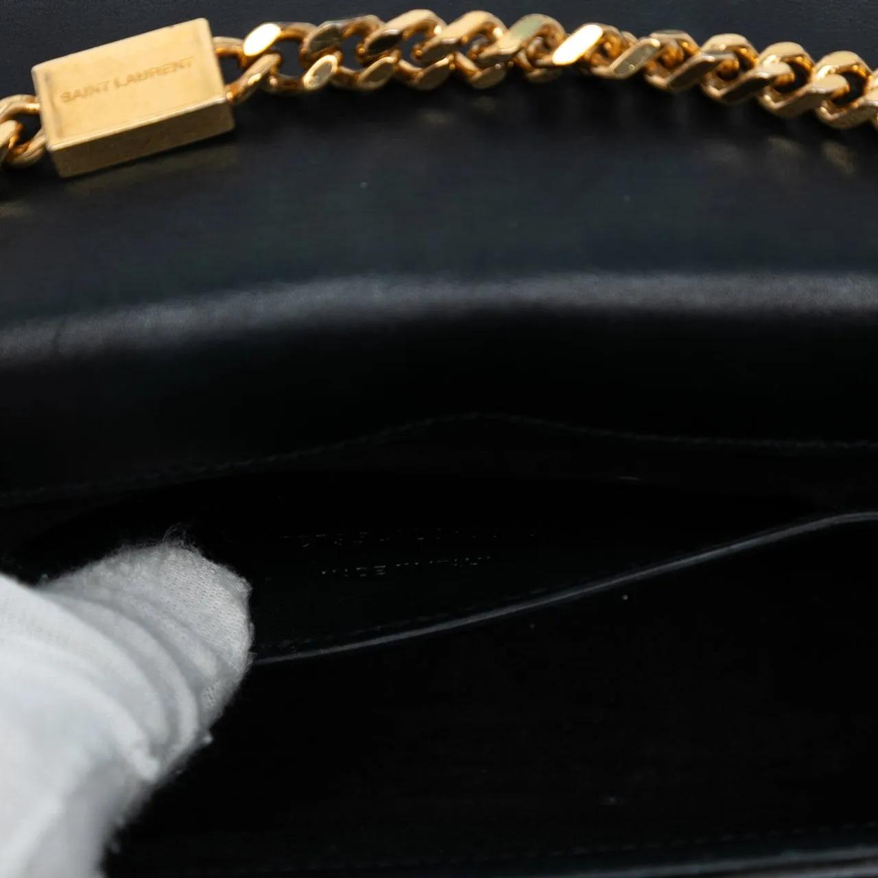 Thumbnail - Saint Laurent Hobo Bags - Small Leather Monogram Kate Tassel Crossbody - Gr. unisize - in Schwarz - für Damen