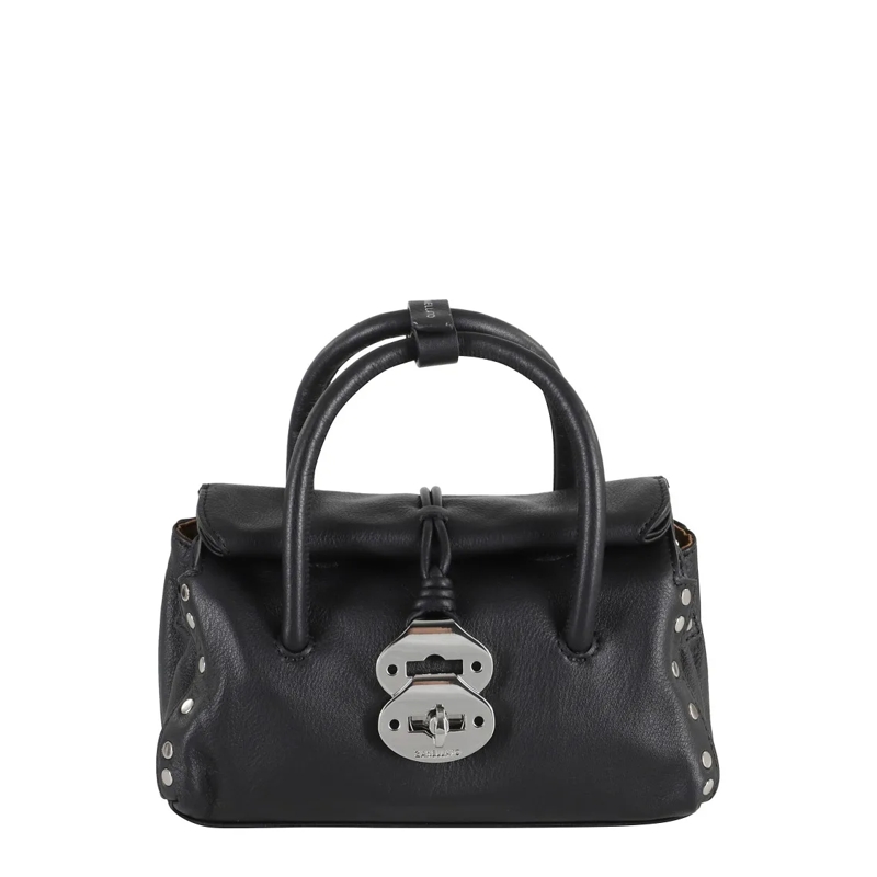 Zanellato Draagtas Compact Structured Leather Bag Black