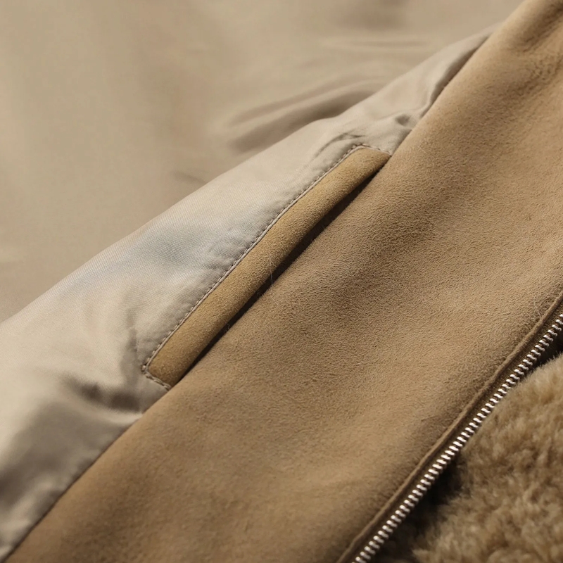 AMI Paris Jacke Jacke aus Lammfell braun(Image 6)