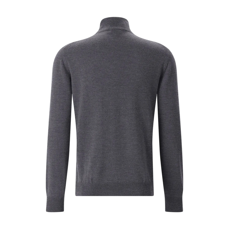 Gran Sasso Pull à col roulé Rollkragenpullover aus Wolle grau(Image 8)