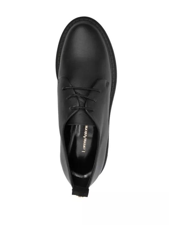 Thumbnail - Lorena Antoniazzi Low-Top Sneaker - 50Mm Lace-Up Leather Loafers - Gr. 38 (EU) - in Schwarz - für Damen