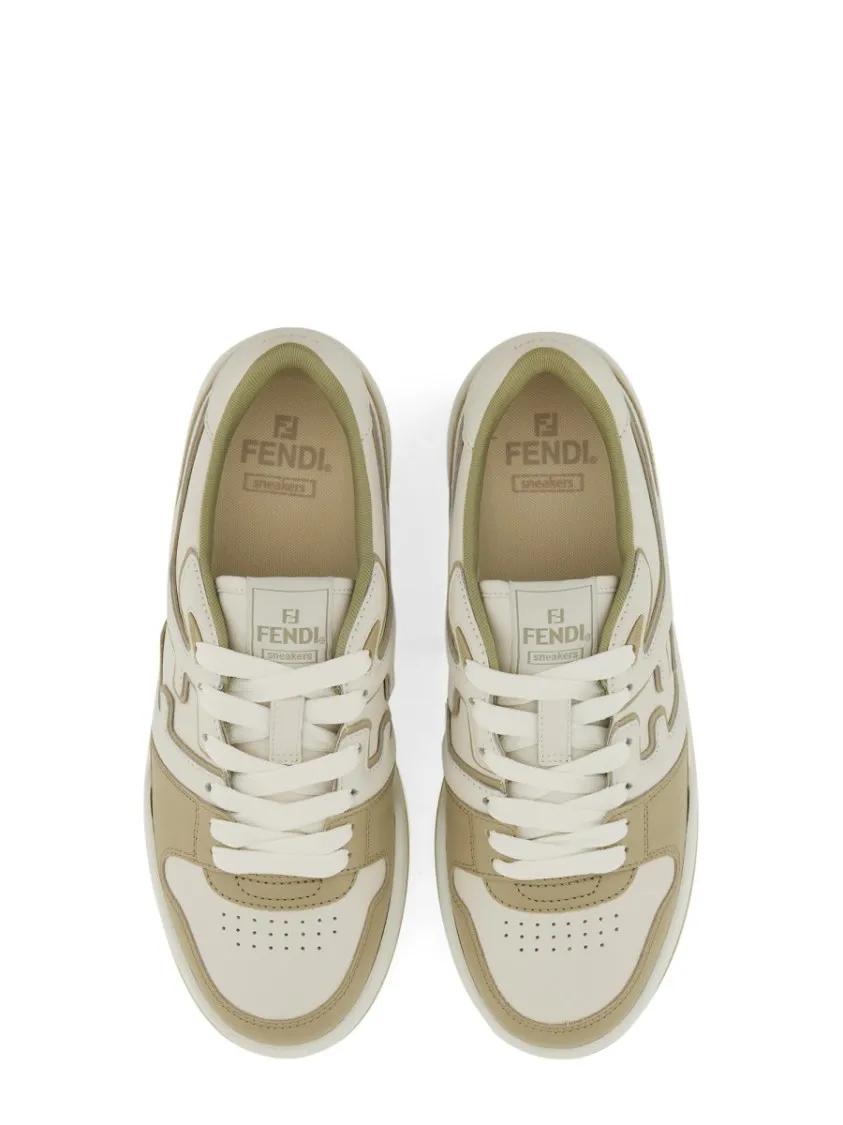 Thumbnail - Fendi Low-Top Sneaker - "Match" Sneaker - Gr. 9_5 - in Weiß - für Damen