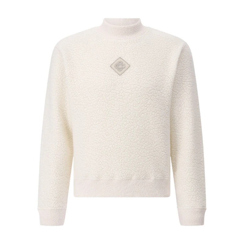 Casablanca Trui Sweatshirt aus Wollmix Creme