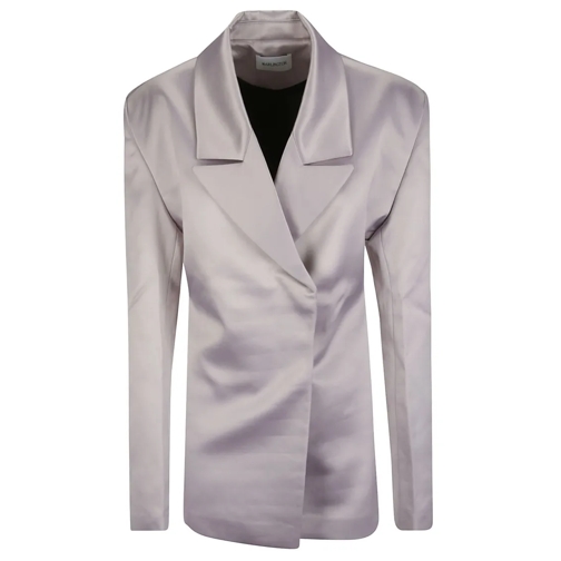 16Arlington Blazer Silk Satin Jacket Grey