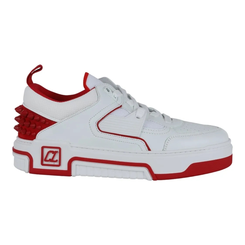 Christian Louboutin Lage-top sneaker White Sneakers With Bold Red Accents Grey