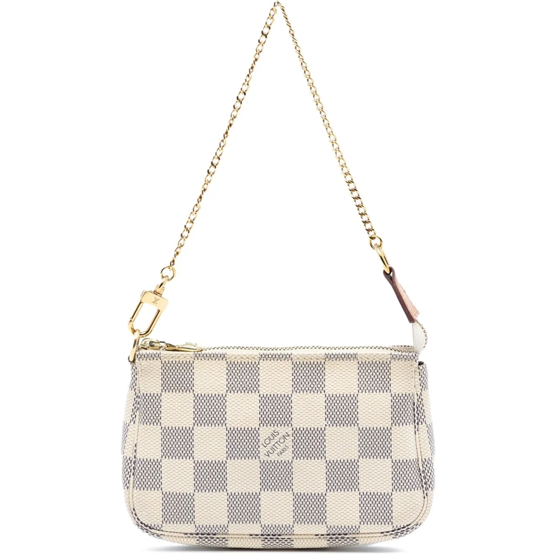 Louis Vuitton Tote Damier Azur Mini Pochette Accessoires weiß