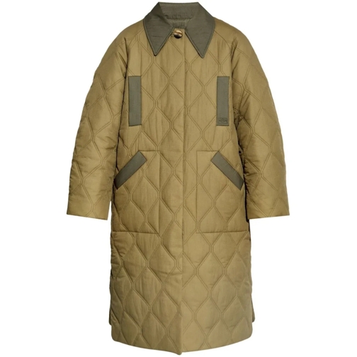 GANNI Übergangsjacke Quilted Single-Breasted Jacket Green