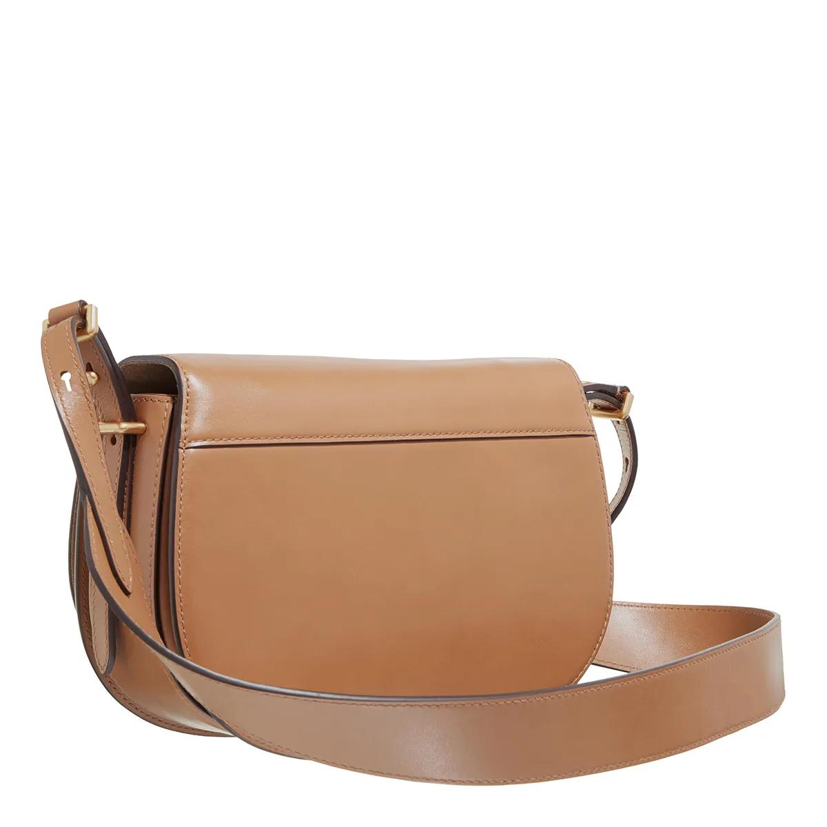 Polo Ralph Lauren Shoppers Brown Smooth Leather Shoulder Bag in bruin