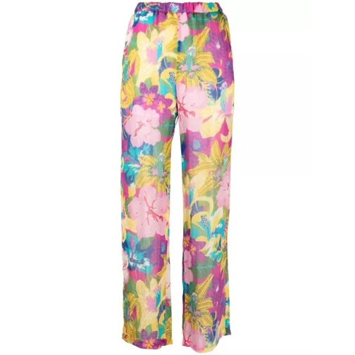 MSGM Multi-Colored Tropical Print Pants Multicolor 