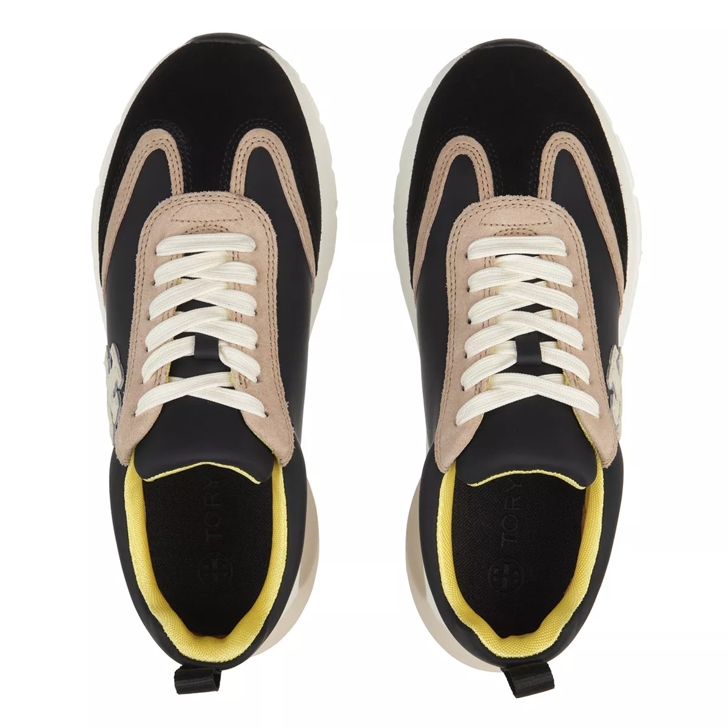 Tory Burch Good Luck Trainer Black Cream Low Top Sneaker