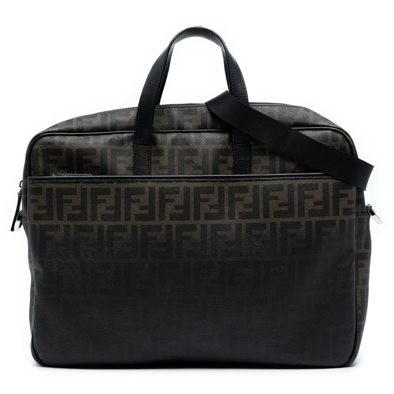Fendi Fourre-tout Zucca Coated Canvas Business Bag braun