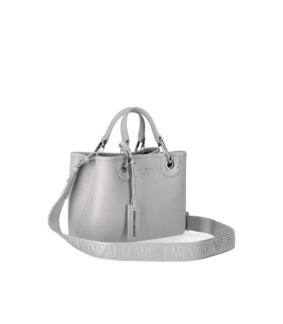 Emporio Armani Shoppers & Totes Myea Perla Tobacco Small Shopping Bag in grijs