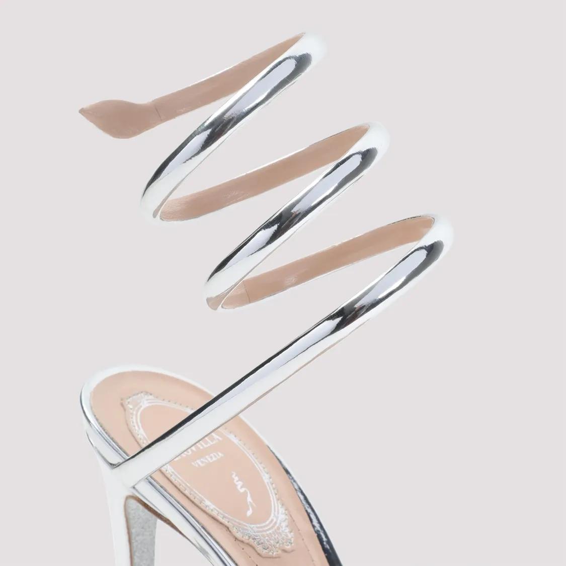 Thumbnail - René Caovilla Sandalen - René Caovilla Mirror Snake Sandals - Gr. 36 (EU) - in Weiß - für Damen