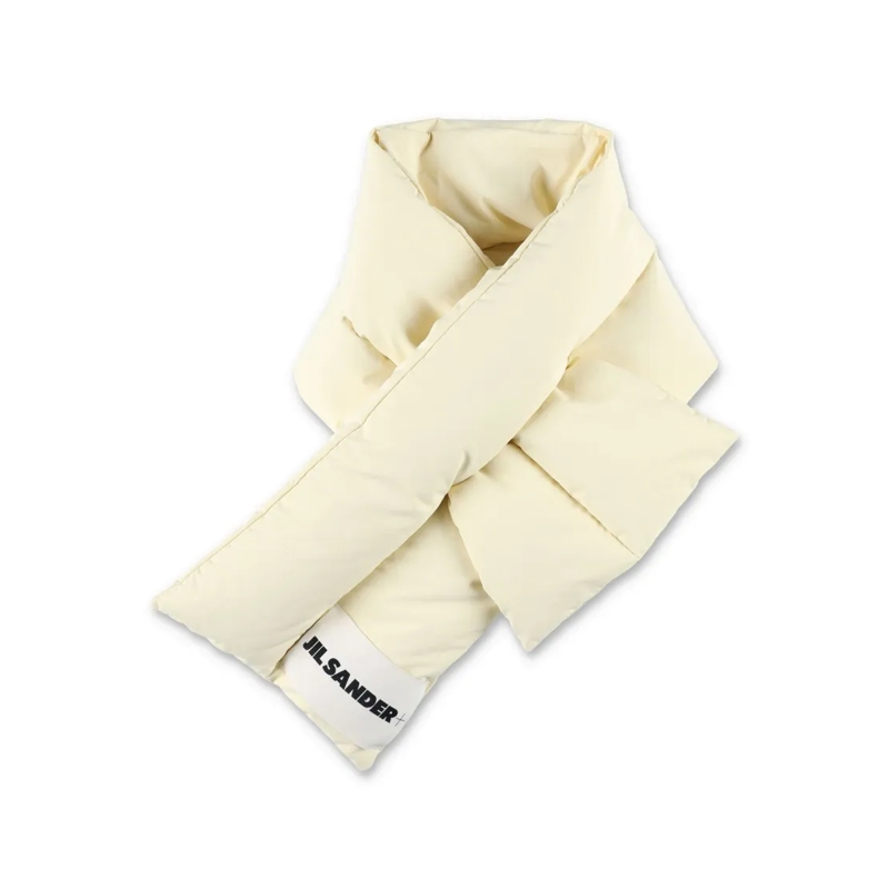 Jil Sander Écharpe légère Padded Quilted Scarf With Minimalist Design Yellow