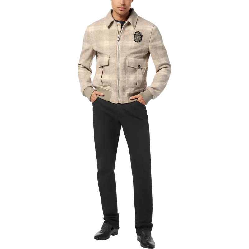 BILLIONAIRE Lederjacke Jacke Crest beige(Image 3)