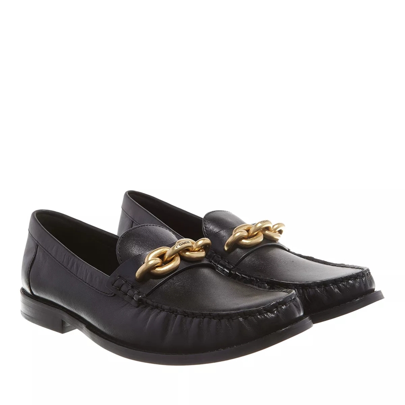 Coach Loafer Jess Leather Loafer Black/Gold