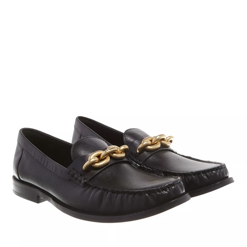 Coach Jess Leather Loafer Black/Gold Mocassino