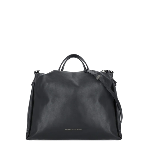 Brunello Cucinelli Tote Shopper Mellow Bag Black