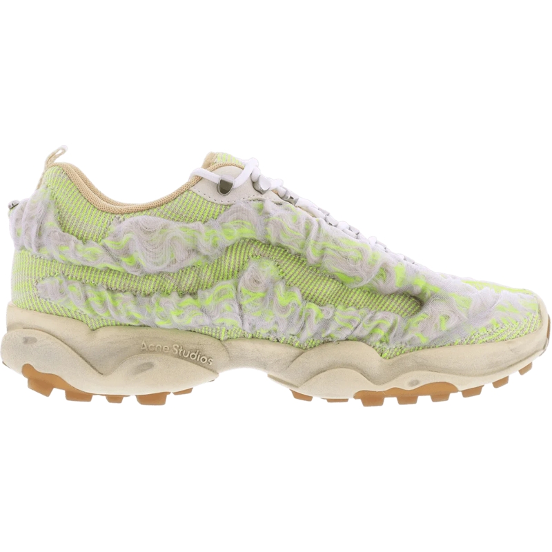 Acne Studios Low-Top-Sneaker Heren Bubba Sneaker Wit/Geel weiß