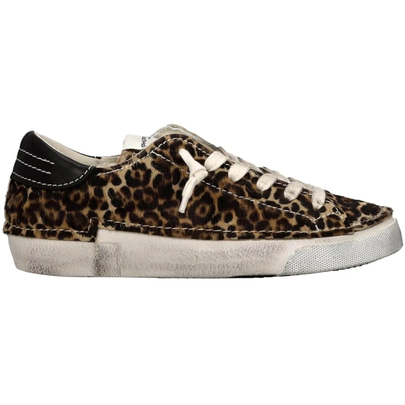 Philippe Model Lage-top sneaker Leopard Print Low-Top Sneakers Brown