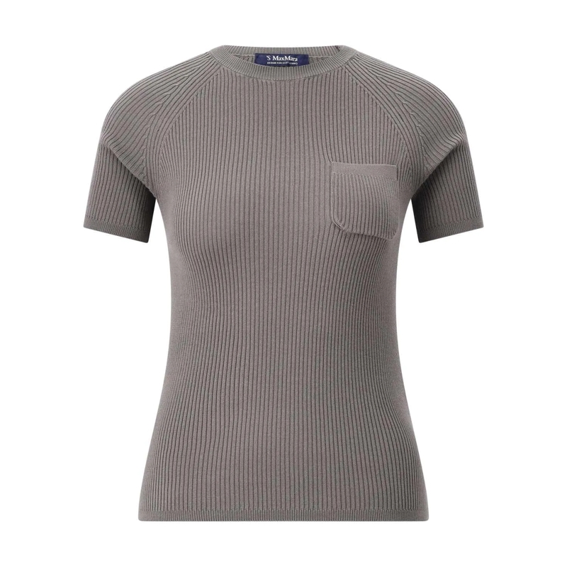 S Max Mara Chemise Geripptes Shirt Berlino Grau