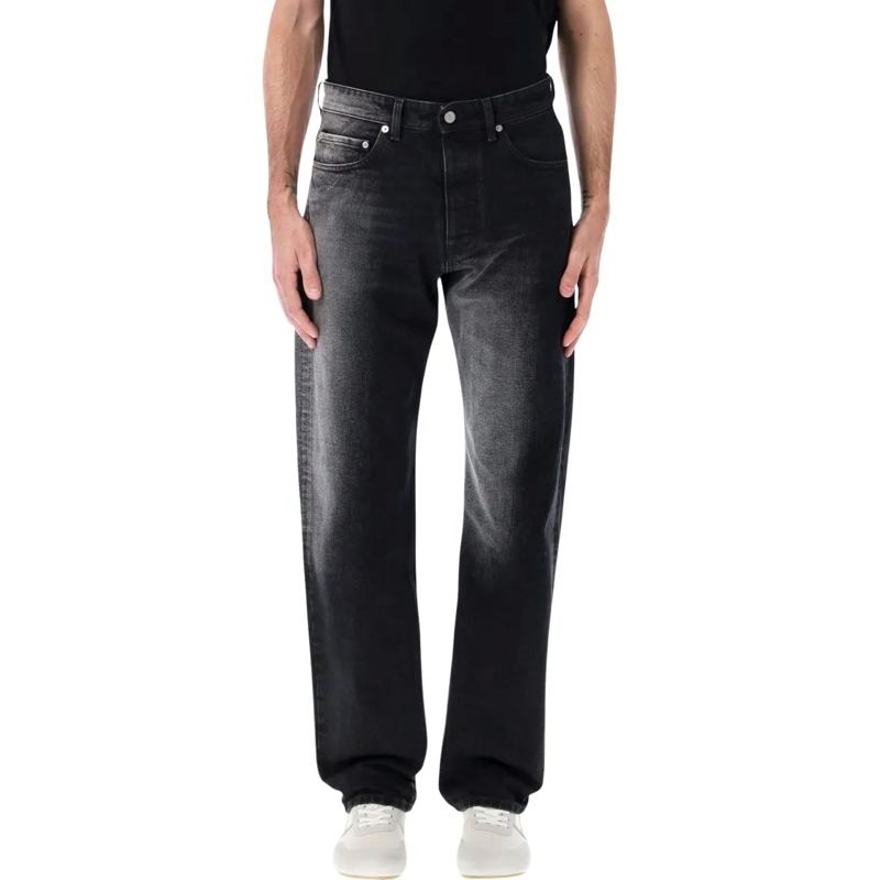 MM6 Maison Margiela Jeans Faded Straight-Leg Jeans Black