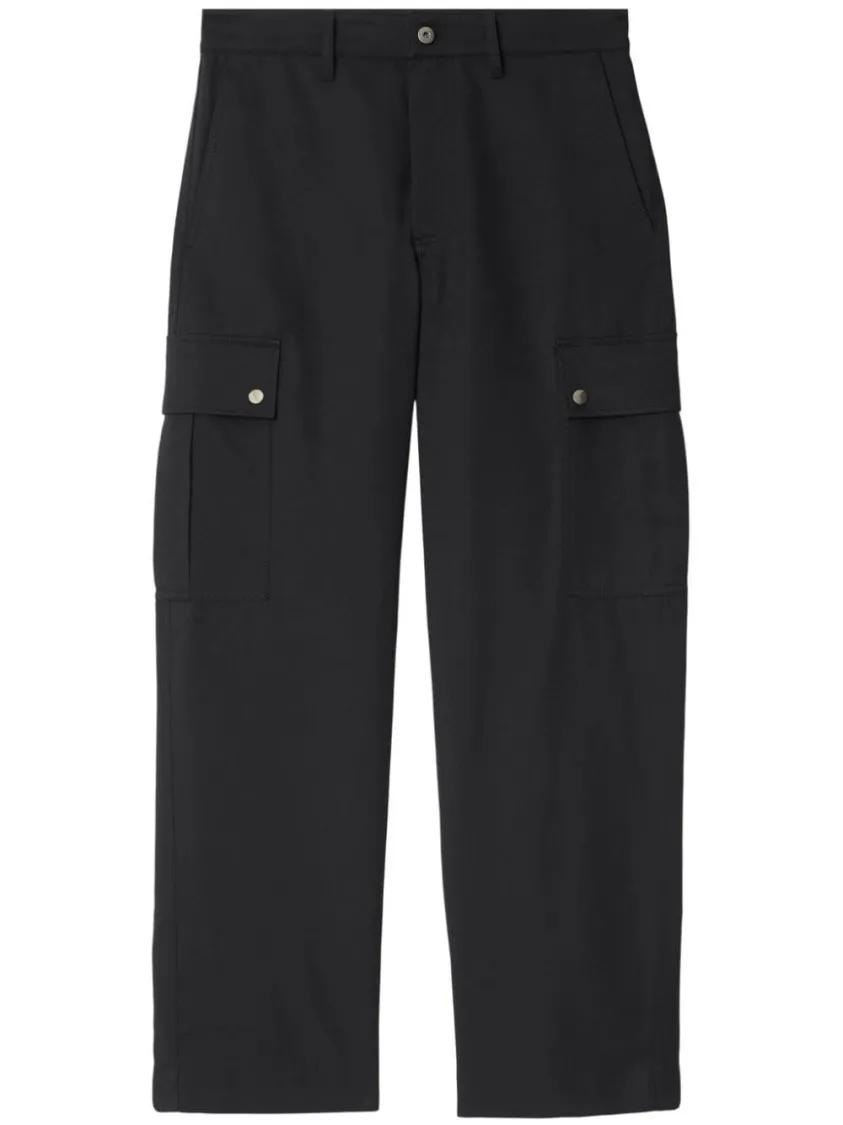 Burberry - Cotton Trousers - Größe L - schwarz