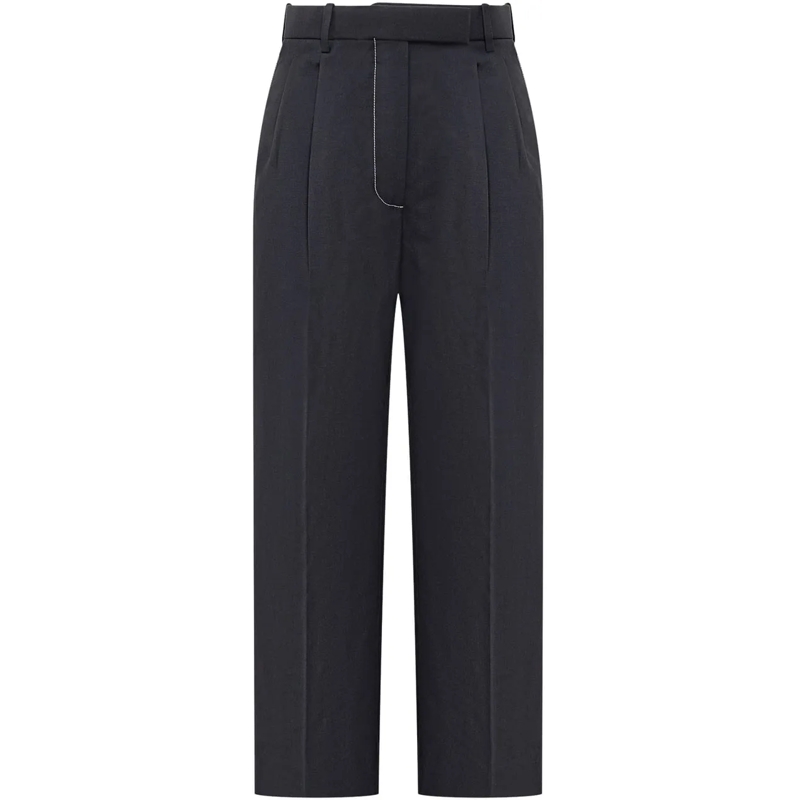 Thom Browne Pantalon Pantaloni a Vita Alta schwarz