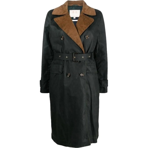 Barbour Zomerjassen Simone Wax Trench Coat schwarz