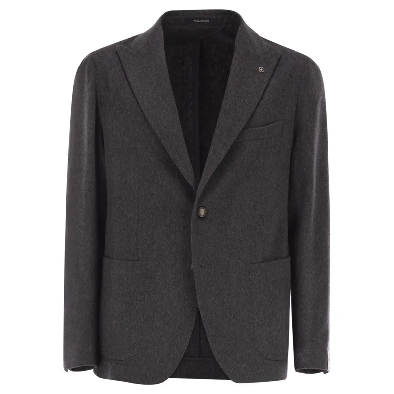 Tagliatore Blazer Cashmere And Silk Jacket Black
